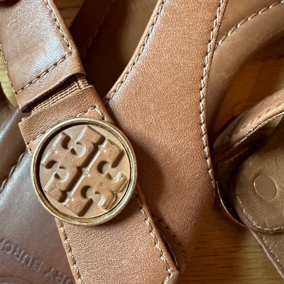 Tory Burch brown sling back thong sandals - Picture 7 of 10
